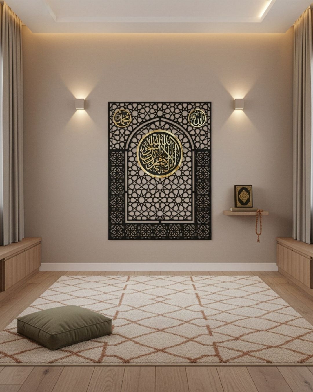Allah Muhammad( PBUH) Kalma Wall Frame-